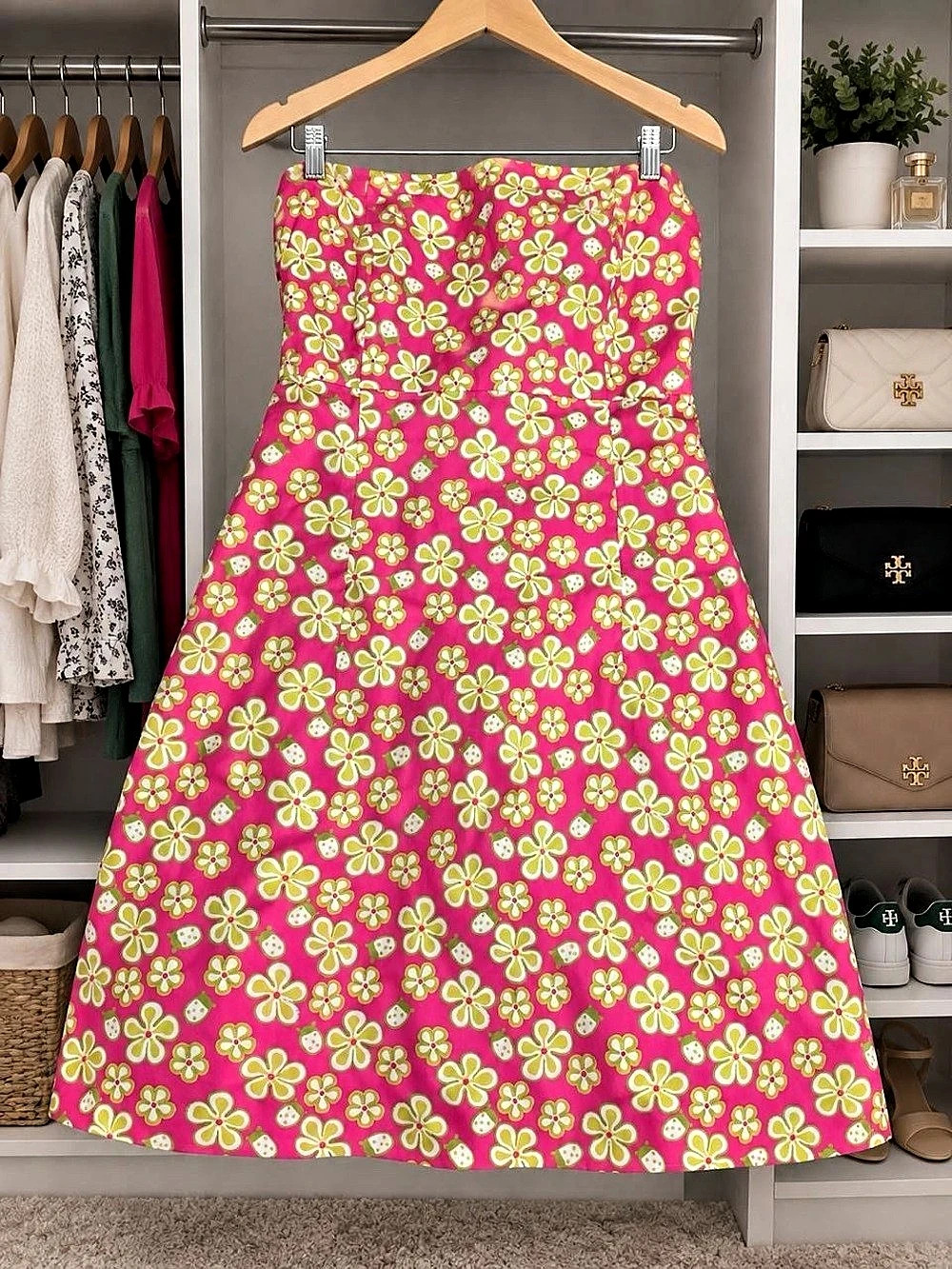 Lilly Pulitzer Amberly Dress Floral Maxi Pink & Green Size 2